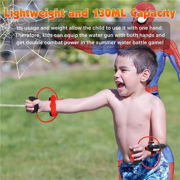 Water Guns, economy LED Spider Web Shooters Toy, Superhero Squirt Guns, Summer - Picture 4 of 7